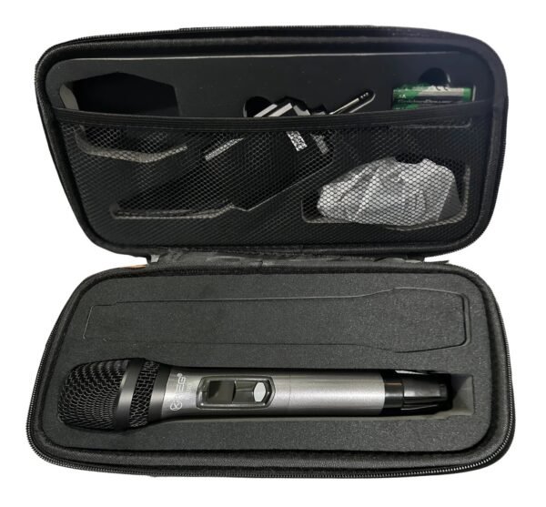 Sistema De Micrófono Krieg KM-24Di De Mano UHF c/estuche Negro