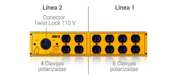 Acondicionador De Poder Gorila 10K2 PLUS 12 Clavijas Polarizadas