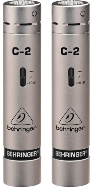 Par de Micrófonos Behringer C-2 Condensador Cardioide Color Plateado