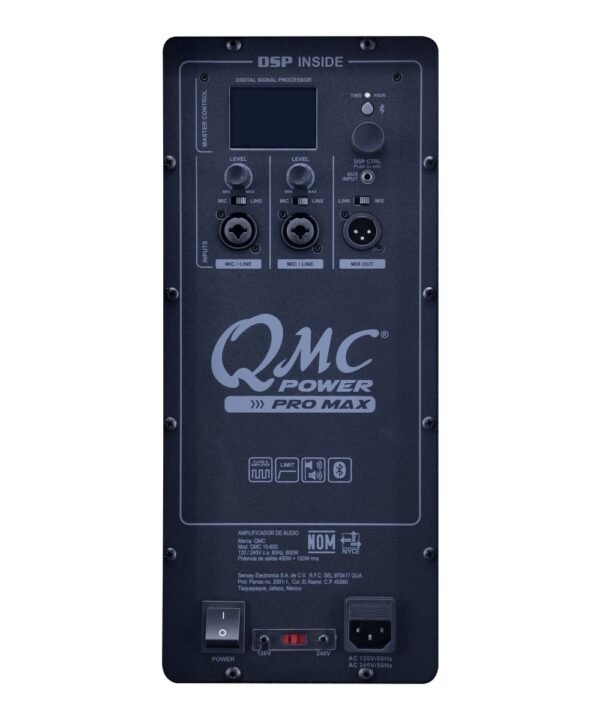 Bafle Concert Qmc Max 215 Activo Con Dsp Clase D Bluetooth Negro