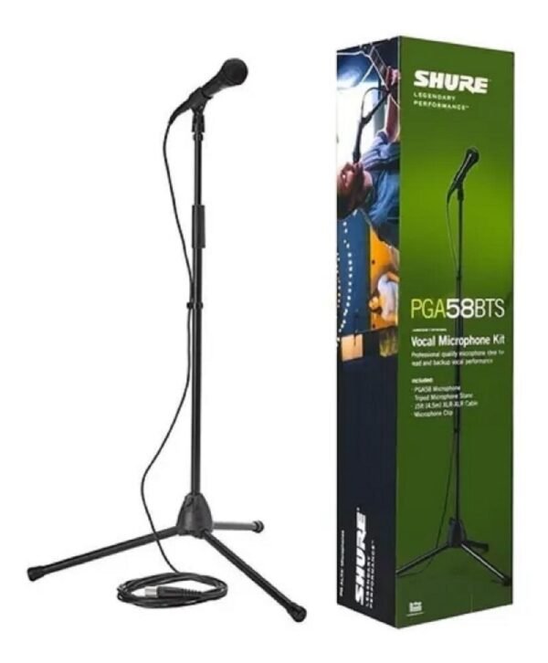 Micrófono Shure PGA58-BTS Dinámico Cardioide Negro