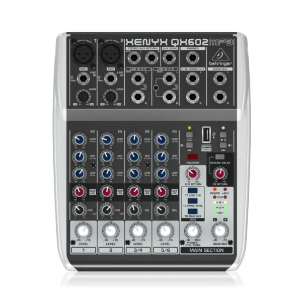 Mezcladora análoga Behringer Xenyx QX602MP3  6 Canales Con Efectos