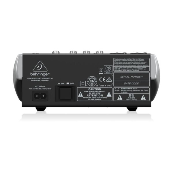 Mezcladora análoga Behringer Xenyx QX602MP3  6 Canales Con Efectos