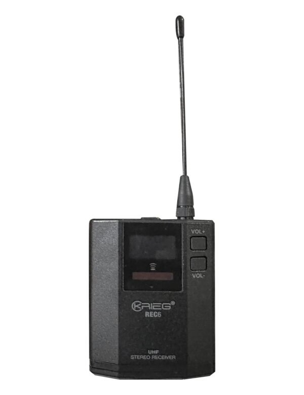 Body pack REC-6 In Ear Compatible Con Tr-60 (630-660 Mhz) Color Negro