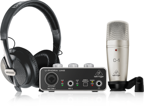 Sistema de grabación Behringer U-PHORIA STUDIO con interfaz um2
