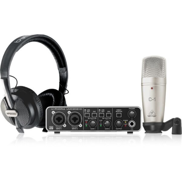 Sistema de grabación Behringer U-PHORIA STUDIO PRO con interfaz umc202hd