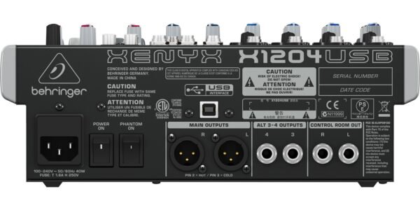 Mezcladora análoga Behringer Xenyx X1204USB 12 Canales Con Efectos