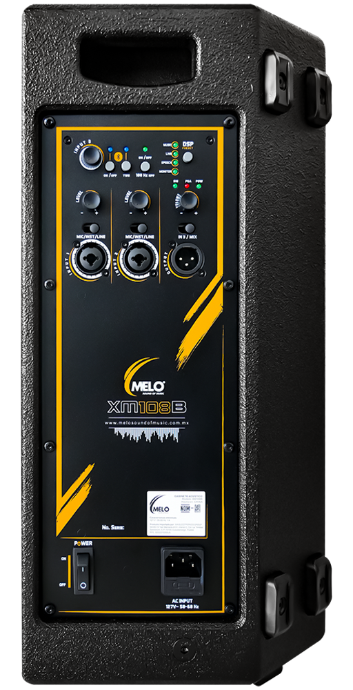 Bafle Melo XM108B Activo 8" 380 W RMS 121 dB Bluetooth TWS