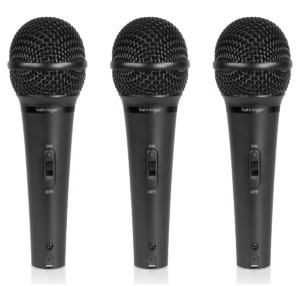 Set de 3 Micrófonos Behringer XM1800S Dinámicos Cardioides para Voz